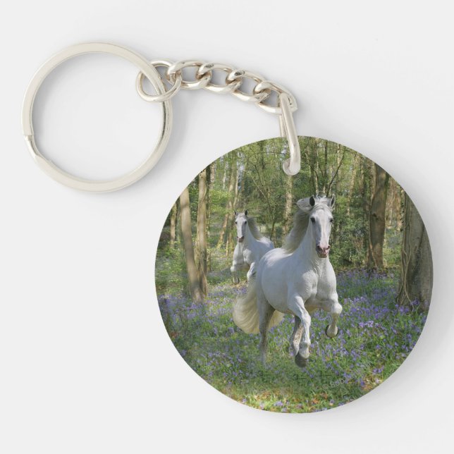 Porte-clés Chevaux d'imaginaire : Bois de jacinthe des bois (Devant)