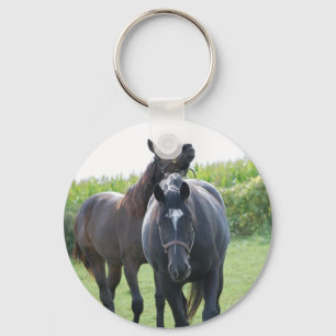 Porte-clés Chevaux en amour