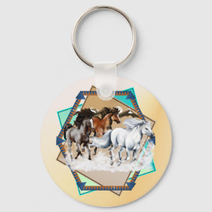Porte-clés Chevaux En Porte - clé De Neige
