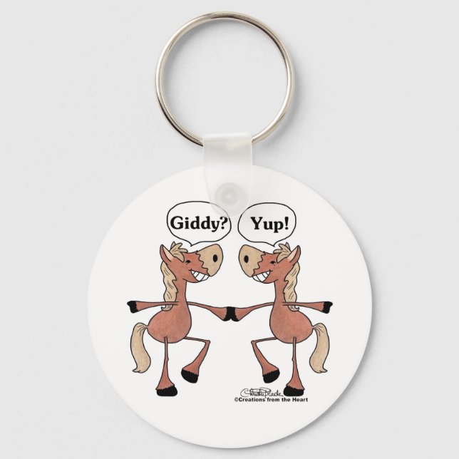 Porte-clés Chevaux Giddy Up (Recto)