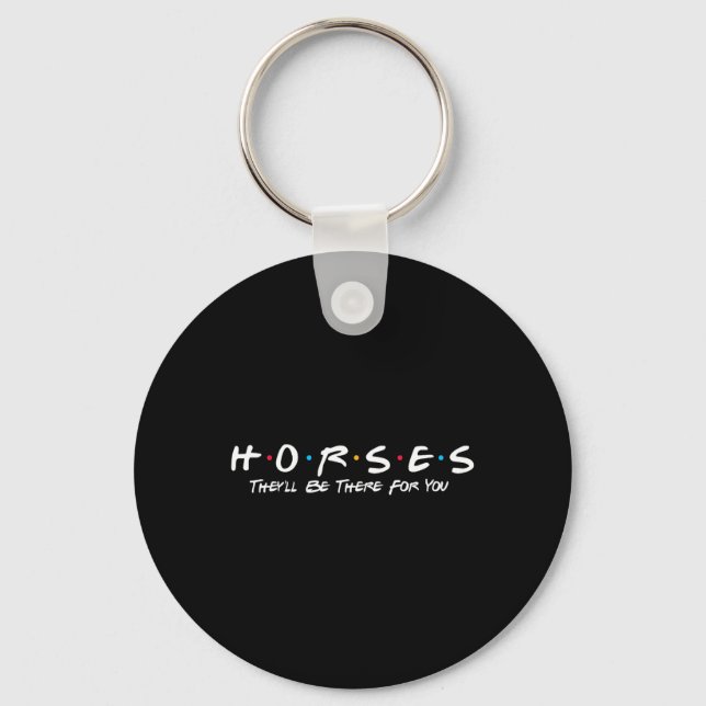 Porte-clés Chevaux Ils Seront Là Pour Vous - Cheval Horseback (Recto)