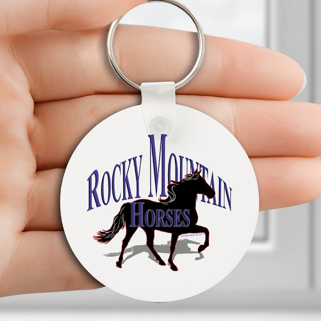 Porte-clés Chevaux Rocheux - Personnalisez-Le (Rocky Mountain Horses - Personalize It Keychain)