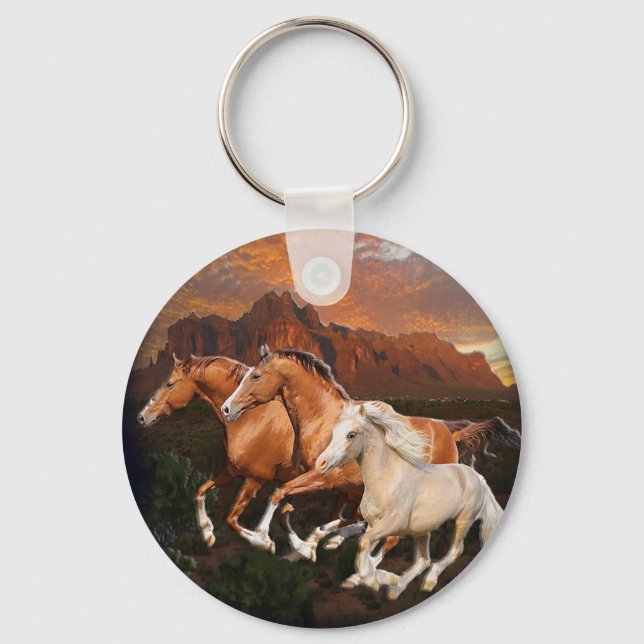 Porte-clés Chevaux sauvages d'Arizona (Recto)