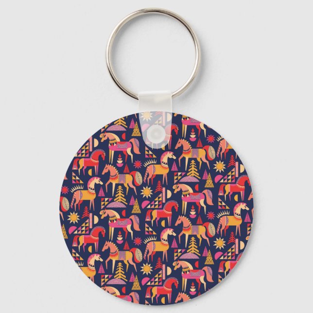Porte-clés Chevaux Scandinaves : Décoration Décorative Sans C (Recto)