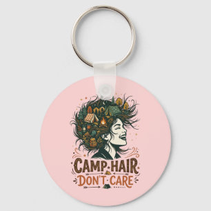 Porte-clés Cheveux de camping, on s'en fiche