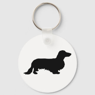 Porte-clés Cheveux longs Dachshund - Silhouette 1