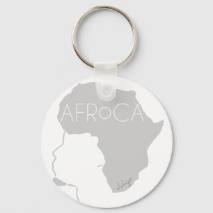 Porte-clés Cheveux naturels noirs afro