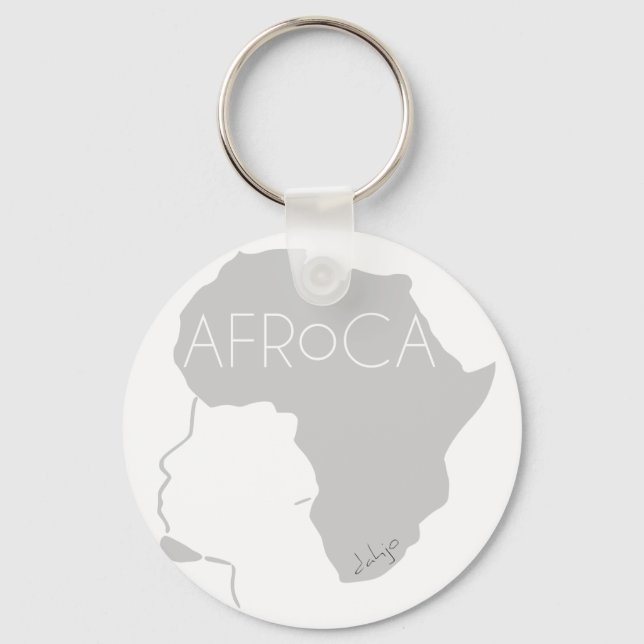 Porte-clés Cheveux naturels noirs afro (Recto)