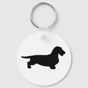 Porte-clés Cheveux ronds Dachshund - Silhouette 1