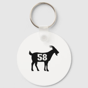 Porte-clés Chèvre 58 G.o.a.t. Numéro Cinquante-huit Porte-chè
