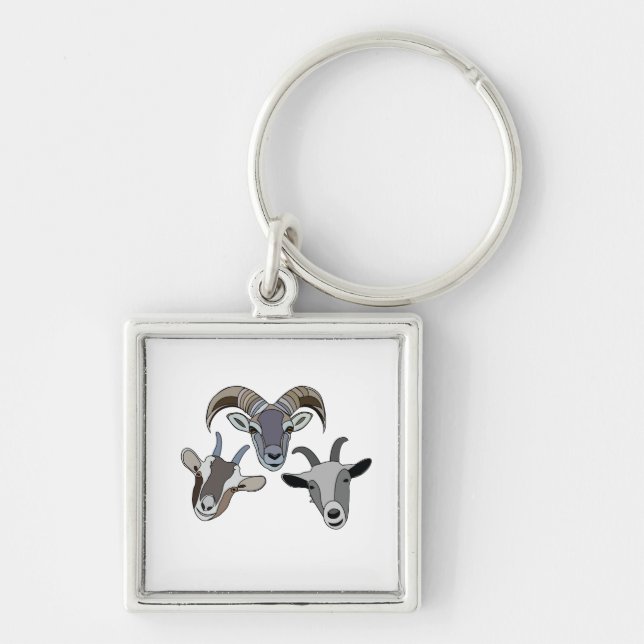 Porte-clés Chèvre animal drôle chèvre (Devant)