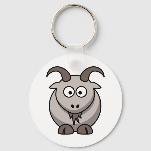 Porte-clés Chèvre de ferme drôle mignonne    (Recto)