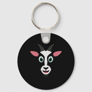 Porte-clés Chèvre Halloween Costume Chèvre Visage Lazy Hallow