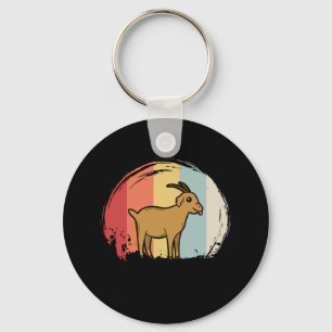 Porte-clés Chèvre mignonne rétro