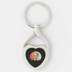 Porte-clés Chèvre mignonne rétro