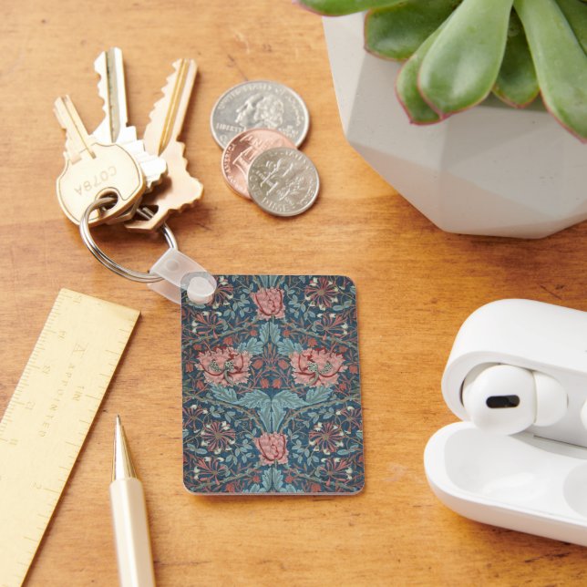 Porte-clés Chèvrefeuille par William Morris, Art floral vinta (Bureau)