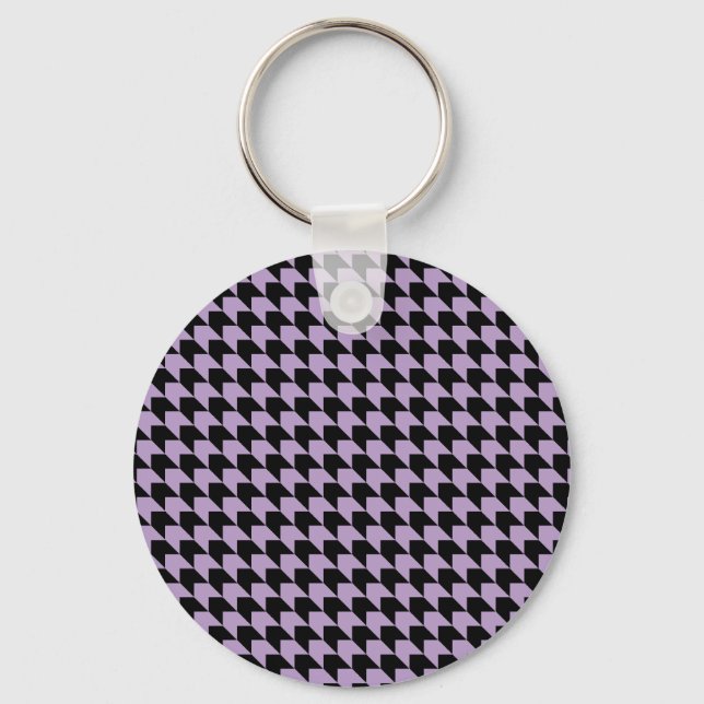 Porte-clés Chevron Checks Lilac et Black (Recto)