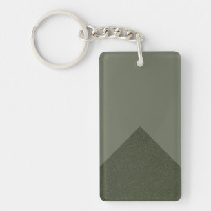 Porte-clés Chevron en Vert Mousse Moderne – Person