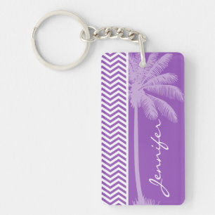 Porte-clés Chevron Lilac profond; Palme d'été