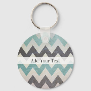 Porte-clés Chevron Motif On Metal Texture par Shirley Taylor