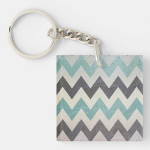 Porte-clés Chevron Motif On Metal Texture par Shirley Taylor