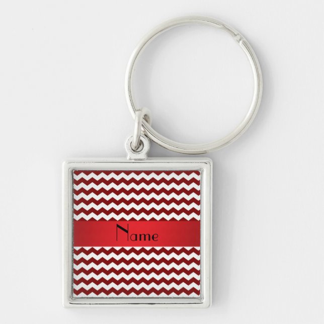 Porte-clés Chevrons rouges nommés personnalisés (Devant)