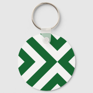 Porte-clés Chevrons verts et blancs
