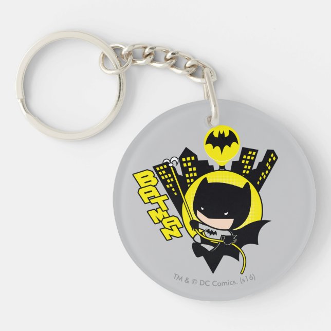 Porte-clés Chibi Batman Évolue La Ville (Devant)