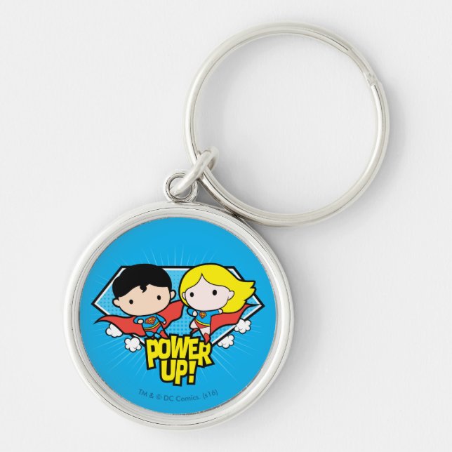 Porte-clés Chibi Superman & Chibi Supergirl Power Up! (Devant)