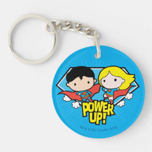 Porte-clés Chibi Superman & Chibi Supergirl Power Up!