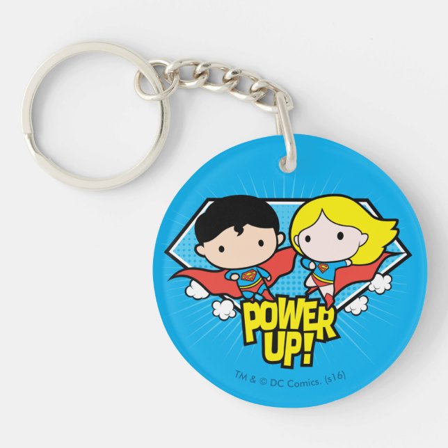 Porte-clés Chibi Superman & Chibi Supergirl Power Up! (Devant)