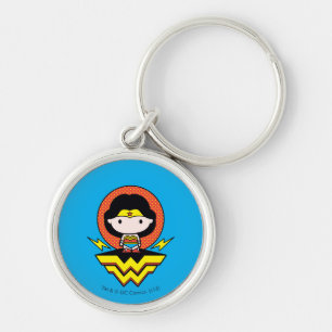 Porte-clés Chibi Wonder Woman avec Pois et logo