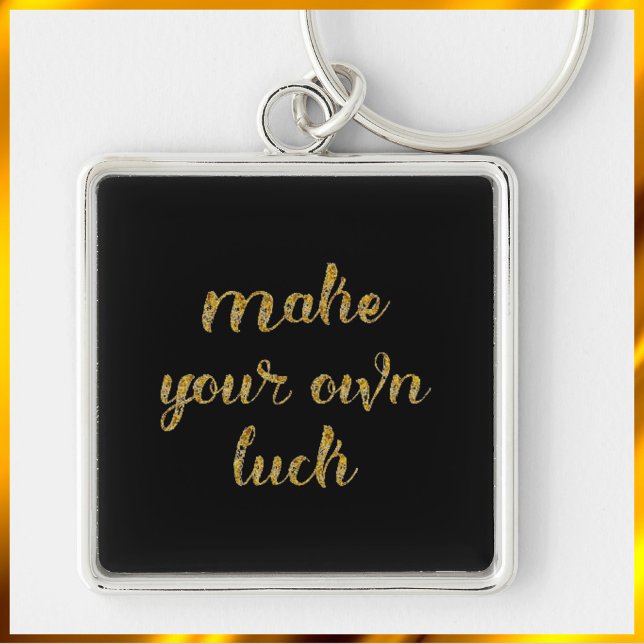 Porte-clés Chic Black et Gold Luck (Créateur téléchargé)