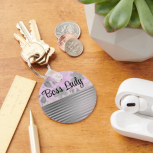Porte-clés Chic Floral "Boss Lady" Porte - clé