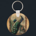 Porte-clés chic floral frencountry modern vintage peacock<br><div class="desc">Chic floral french country modern vintage peacock fashion accessoires,  peacock wedding favors,  French peacock home accents. Modern vintage peacock accessoires for parisian style fashion</div>