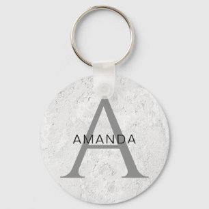 Porte-clés Chic monogram professional plain add your name