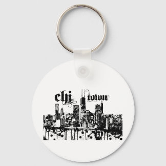 Porte-clés Chicago "chi-town" mis pour votre ville