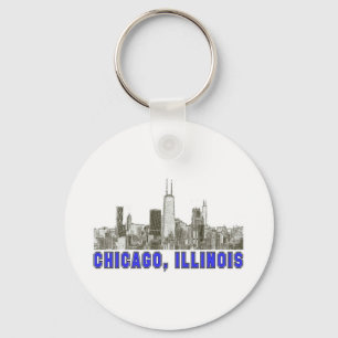Porte-clés Chicago, Illinois Skyline