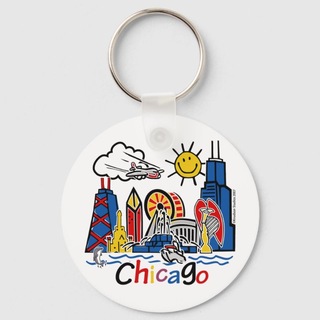 Porte-clés Chicago Kids Skyline (Recto)