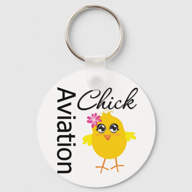 Porte-clés Chick d'aviation (Recto)