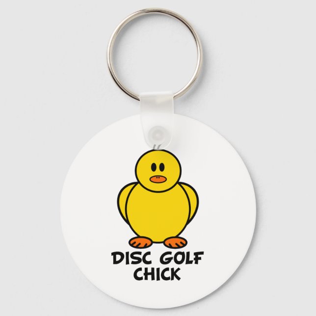 Porte-clés Chick de golf sur disque (Recto)
