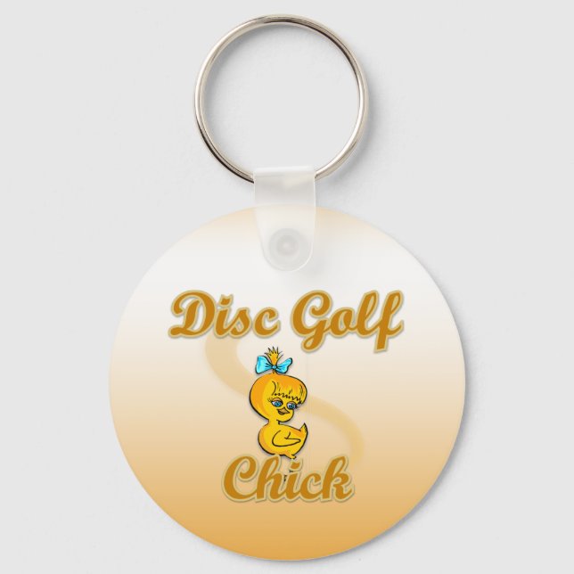 Porte-clés Chick de golf sur disque (Recto)