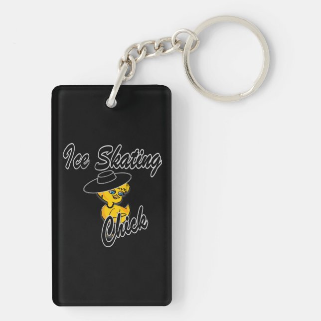 Porte-clés Chick de patinage sur glace #4 (Dos)