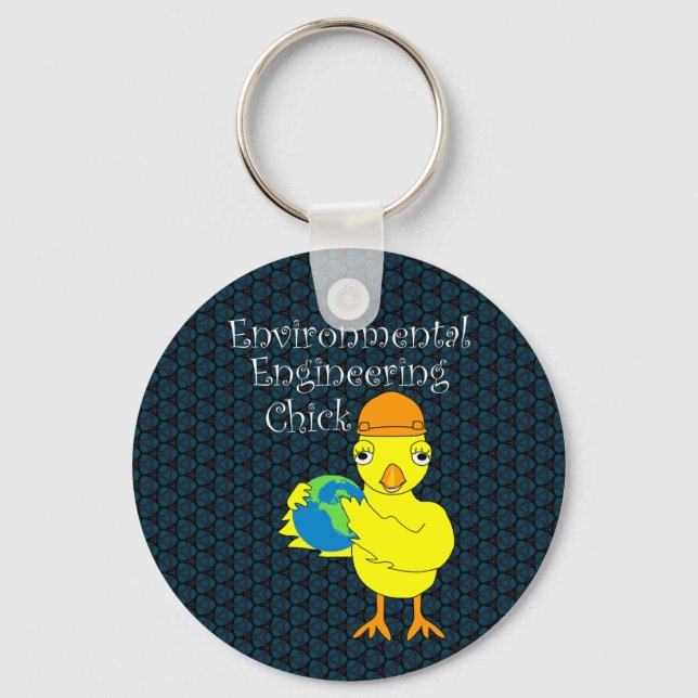 Porte-clés Chick d'ingénierie de l'environnement (Recto)
