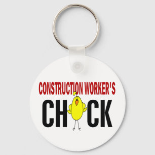 Porte-clés Chick du travailleur de la construction