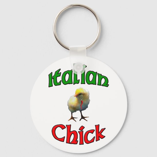 Porte-clés Chick italien avec corne (Recto)