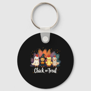 Porte-clés Chick Ou Treat Drôle Halloween Cute Chicken Costum