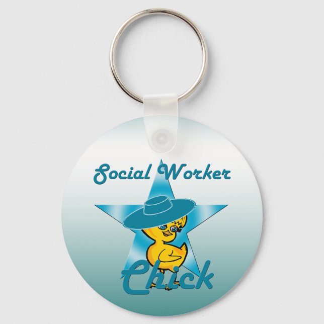 Porte-clés Chick ouvrier social #7 (Recto)
