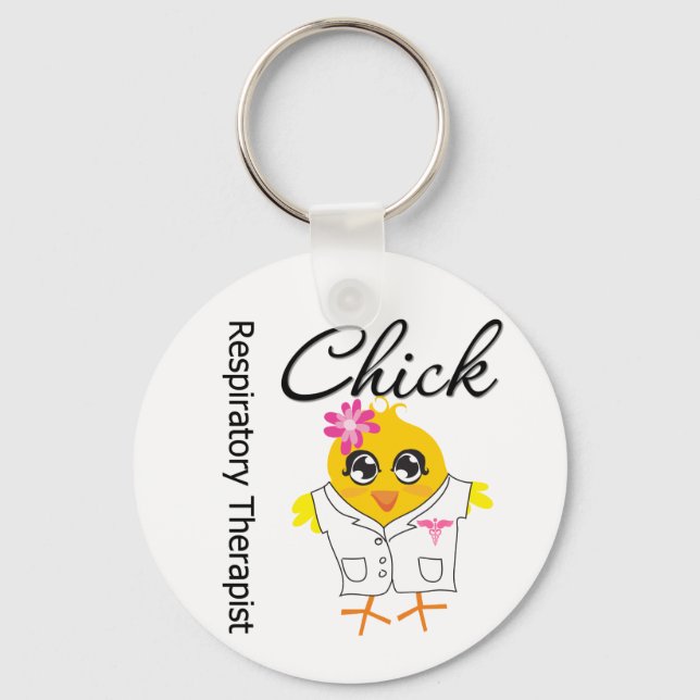 Porte-clés Chick, thérapeute respiratoire (Recto)