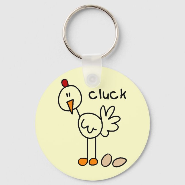Porte-clés Chicken dit Cluck Tshirts et cadeaux (Recto)